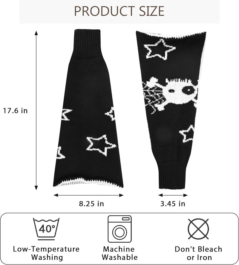 HEMOUR Leg Warmers for Women, Y2K Legwarmers Girls, Fall Winter Halloween Gifts, Harajuku Cutecore Gothic Fashion Accessories - Image 5